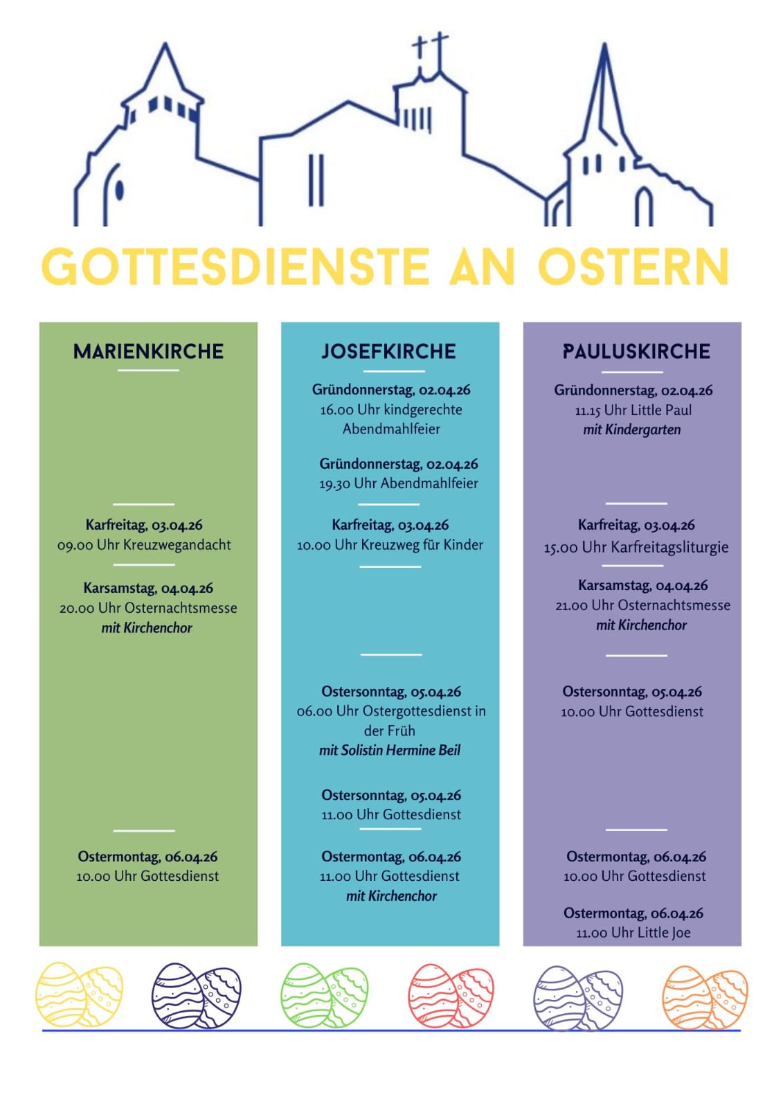 Unsere Ostergottesdienste