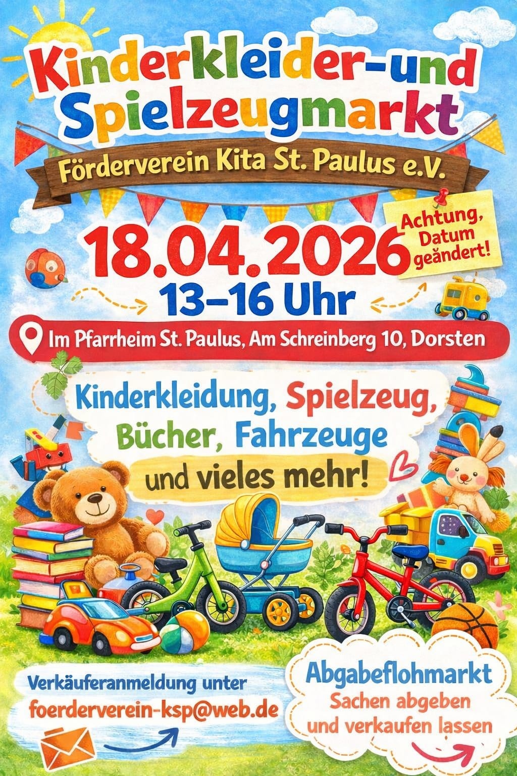 Kinderkleider- und Spielzeugmarkt des Fördervereins Kita St. Paulus e.V.